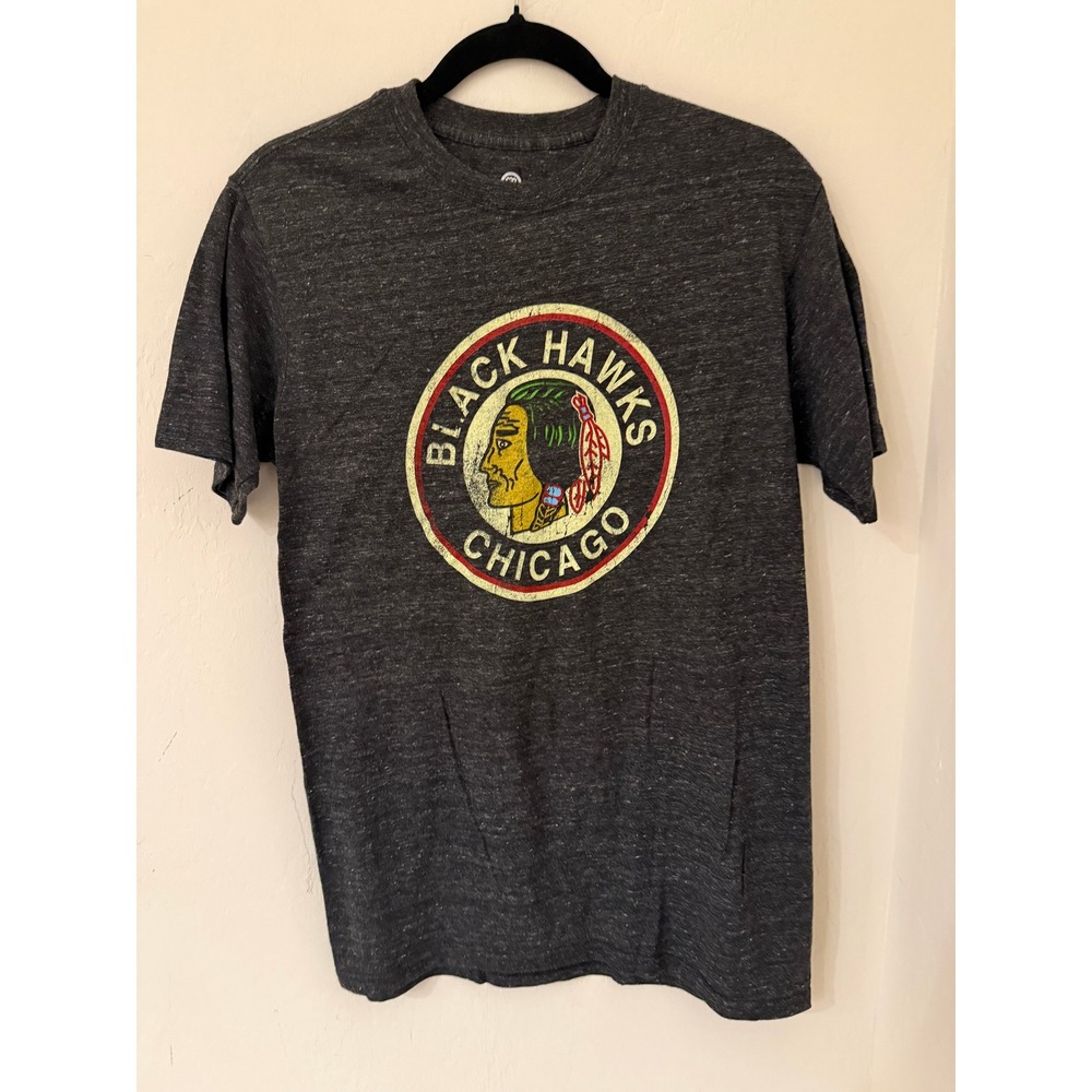 Men's Chicago Blackhawks Fanatics Charcoal Heather T-shirt Size Small NWOT